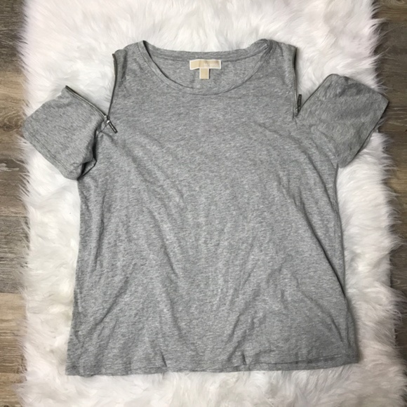 Michael Kors Tops - NWT Michael Kors Zip Cold Shoulder Tee